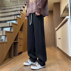 秋季男士褶皱休闲裤宽松大码卫裤直筒抽绳长裤潮流A266-KZ456-P45图片