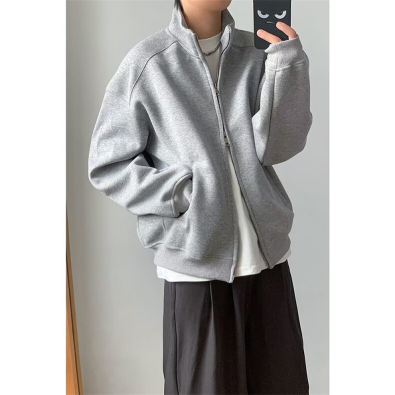 JY467-P43重磅短款立领拉链卫衣,男装卫衣,星座1501-3