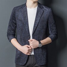 中年商务休闲西服男春秋季修身单件便西男士单西外套中老年西装男，男装西服，电商B212（原钱塘6029）