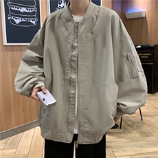 棒球服外套男秋季美式潮牌复古高级感男装宽松飞行员夹克J7374，男装夹克，星座1116A-1（原606A）
