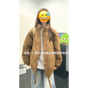现货冬季美式休闲加厚雪山外套夹克立领纯色三防户外工装棉服
