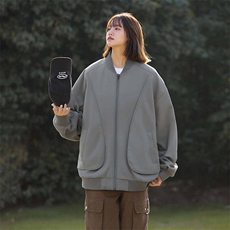 中性风户外夹克男棒球领纯色上衣冲锋衣外套DSA157B-JK7869-P70，男装夹克，电商A157B