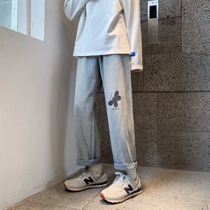 男休闲七彩印花反光裤ss子休闲男女九分裤松紧腰配腰带K29-P45图片