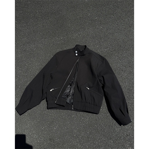 JK006-P65控118 秋季老钱风复古宽松外套男cleanfit立领短款夹克图片