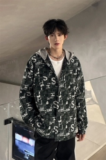 秋季港风宽松休闲连帽夹克外套潮XZ808B-WH089-P68，男装夹克，星座808B