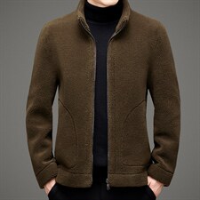 MJ-19041秋冬2021海宁男式羊毛皮草男翻领修身颗粒绒夹克P246,男装夹克,电商B360