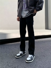 秋冬黑色牛仔裤男宽松直筒弹力街头潮牌牛仔长裤NZ2003-p40，男装牛仔裤，星座1001-1