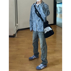 【有货】破坏线条牛仔外套男款潮牌高级感工装夹克TY861CC-特P70，男装夹克，星座1007（原301D）