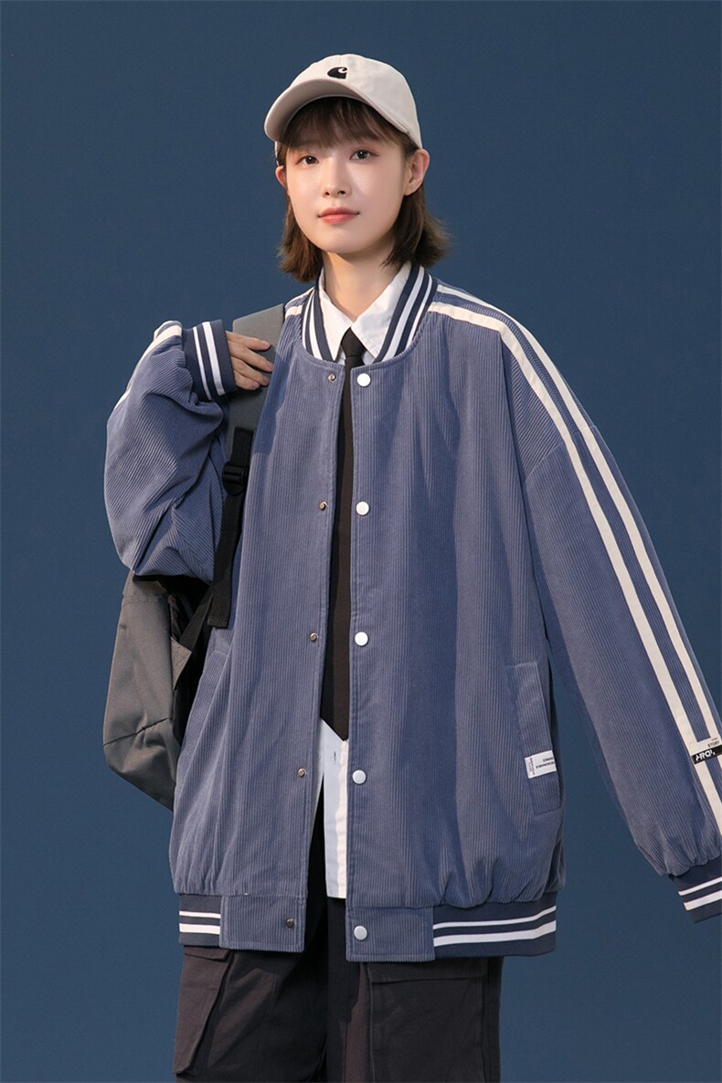 2023秋季新款港风针织开衫立领棒球服夹克潮流外套JK2058-P70,男装夹克,星座109