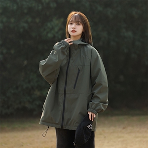 春季新款潮流户外纯色双面穿夹克男女宽松情侣冲锋衣JK7903-特P80图片
