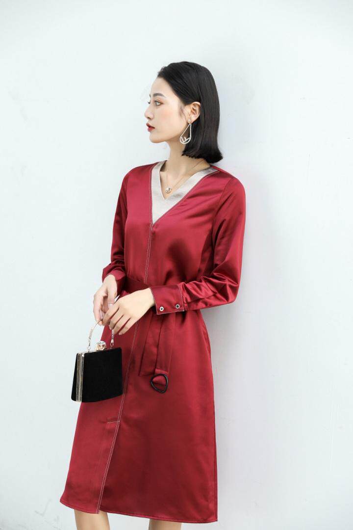 2021春季新品醋酸面料连衣裙高品质，女装连衣裙，荷塘月色