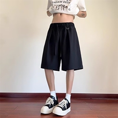 短裤男夏季薄款男士速干五分裤宽松直筒冰丝裤5分休闲运动篮球裤，男装牛仔裤，星座506A