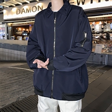 美式复古藏青色飞行员夹克外套潮牌欧美街头vintage短款棒球服男，男装夹克，星座505-2（原电商A260-1)