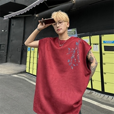 麂皮绒背心坎肩男T恤美式港风潮JB442-特P19控38，男装背心/马甲，电商B370