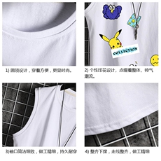 BX25079-P20港风运动汗背心男大码汗衫男无袖T恤男网格挂拍，男装T恤，电商A040A