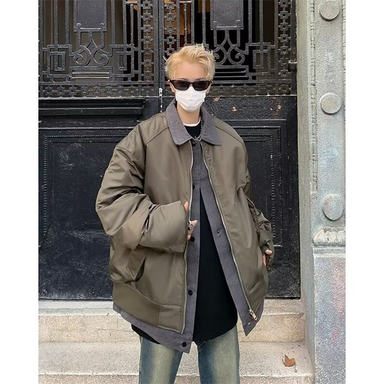 新款棉衣男冬季棉袄外套假两件棉衣M2802P95，男装棉衣，星座1116-2