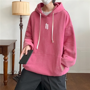加绒新款港风宽松连帽套头卫衣X5672-常规P70控88-加绒P80控98图片