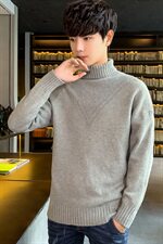 Tim-MY713高领毛衣男2021秋冬季新款韩版纯色打底衫潮牌线衣，男装针织衫/毛衣，电商D310（原电商305）
