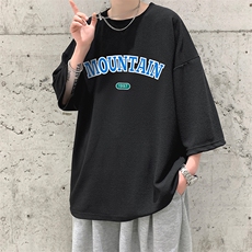 Q11231-P30春夏季七分袖t恤男大码五分袖男短袖中袖大皂风，男装T恤，电商A040
