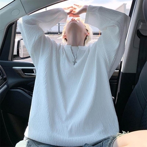 特批P25无差价秋季新款肌理感V领卫衣打底衫男潮休闲长袖T恤T1704图片