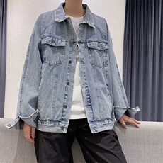 欧美街头复古牛仔外套ins潮牌宽松韩版百搭休闲衣服W1340-P59，男装夹克，星座512-2