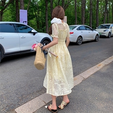 夏季新品！天丝拼接刺绣度假风连衣裙95130-208A-P165-K250，女装连衣裙，浙宝208A