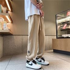 男装休闲裤美式复古纯棉潮牌工装裤高街束脚裤男长GK200-P35，男装休闲裤，星座1109-3