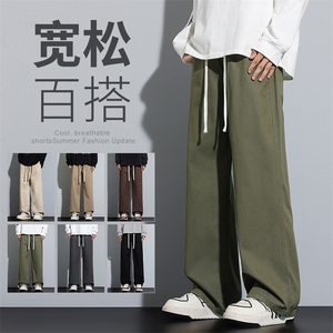 特P38-无差价新款潮流气质青春时尚潮牌薄款男宽松阔腿休闲裤3301图片