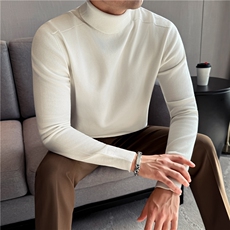 秋冬新品~无痕针织~软暖抗造百搭小心机~可翻高领毛衣男M9925-P57，男装针织衫/毛衣，电商A213