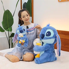 史迪奇抱鸭子史迪仔毛绒玩具少女陪伴玩偶,思诺玩具 史迪奇抱鸭子史迪仔毛绒玩具少女陪伴玩偶,思诺玩具