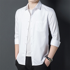 YYFC003秋冬季新款2022男士竹纤维尖领长袖套头时尚休闲衬衫P59，男装衬衫，电商B360