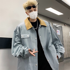 F439P68美式复古工装外套女春秋款小夹棉加厚拼接撞色潮，男装工装外套，星座512-6