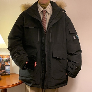 港风2026新品冬季宽松棉服派克服毛领冬装加厚外套D010-P145图片