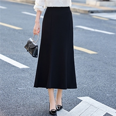 BAO现货2026春秋新款时尚简约百搭高腰显瘦通勤气质中长款半身裙，女装半身裙，卡杰菲