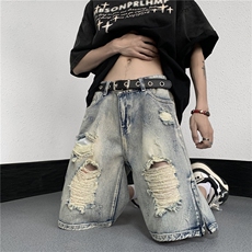 美式高街休闲牛仔裤个性小众休闲裤A061-JM1449-P55-控78，男装牛仔裤，电商A061-1