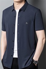 夏装短袖衬衫2023新款男士衬衣中年人上衣薄款夏季中老年男装，男装衬衫，电商B212（原钱塘6029）