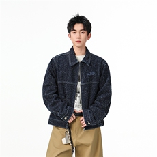 水洗牛仔外套男款春美式痞帅上衣服宽松休闲工装夹克JK1321-P90，男装工装外套，星座1103-3