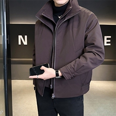 新标90绒店主风冬季男士立领假两件羽绒服保暖外套2668-P265，男装羽绒服，电商B328