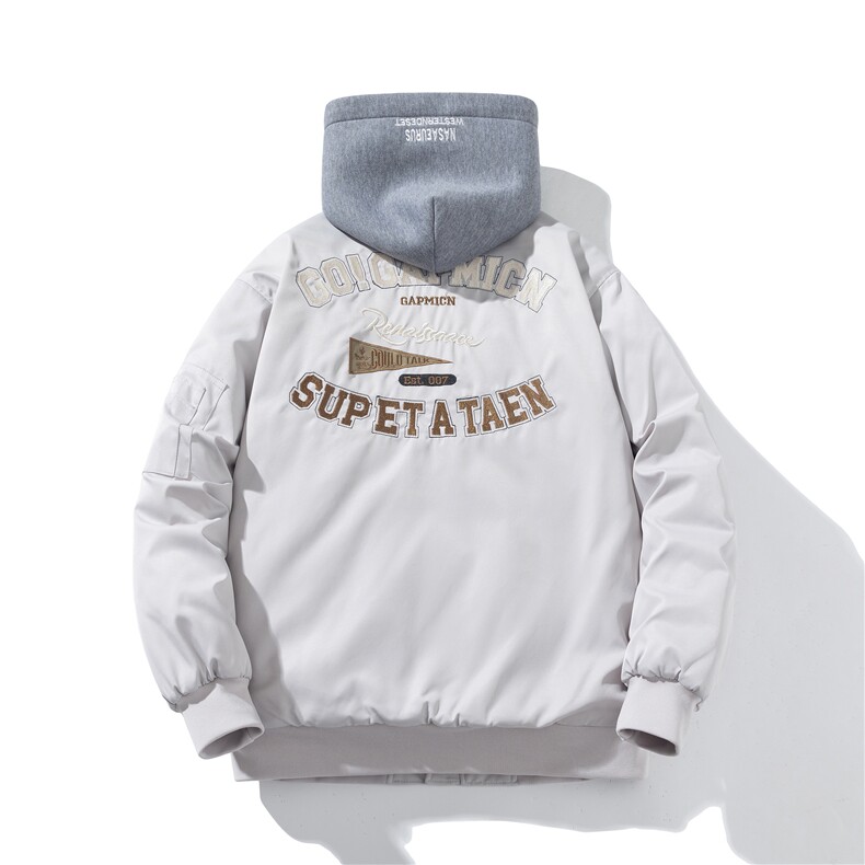 现货三色带帽可拆卸秋冬飞行服棉服情侣装夹克,男装棉衣,电商A105