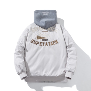 现货三色带帽可拆卸秋冬飞行服棉服情侣装夹克