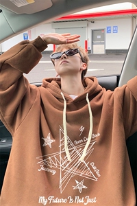 连帽卫衣男大码胖子帽衫大号运动服WY2456-P35图片