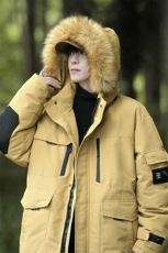 户外2026新品冬季宽松棉服派克服毛领冬装加厚外套D010-P145，男装棉衣，星座717
