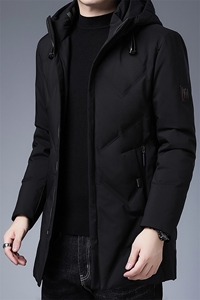 羽绒服男2023年新款冬季连帽保暖上衣中年爸爸装加厚休闲男士外套图片