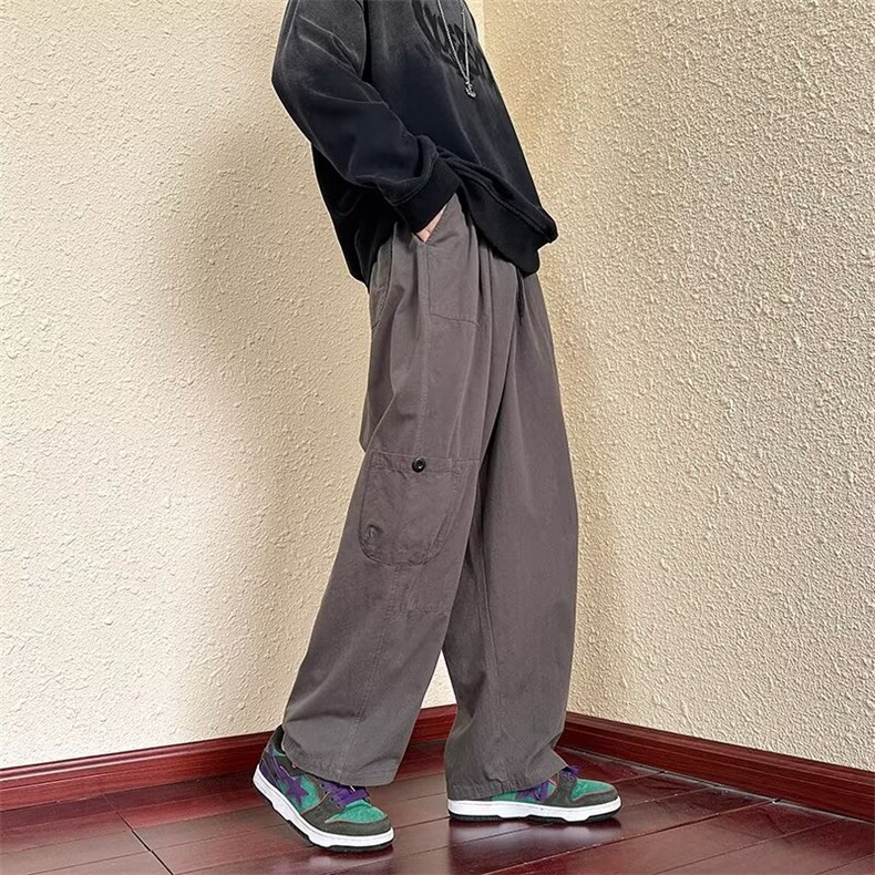 日系机能工装裤男宽松ins潮高街百搭阔腿休闲hiphop裤子K7125-P38,男装休闲裤,星座1008