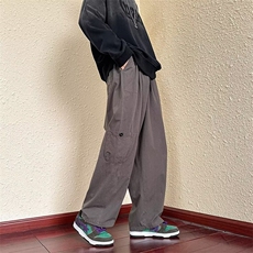 日系机能工装裤男宽松ins潮高街百搭阔腿休闲hiphop裤子K7125-P38，男装休闲裤，星座1008