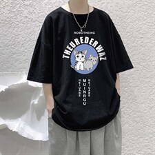 YT26160-P30亚短袖t恤男大码五分袖男宽松七分袖港风模特，男装T恤，电商A040