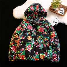 特价东北大花连帽棉服加厚保暖防寒有现货风313B-MY206-P50，男装棉衣，星座313B