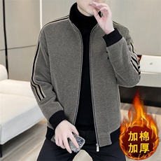 直播商务休闲立领加棉加厚毛呢大衣短款夹克外套上衣A76P145，男装毛呢大衣，电商B226