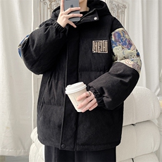 2025冬季新款旋律风车大码绣花小熊棉衣M-5XHM23927-特P105，男装棉衣，电商A022