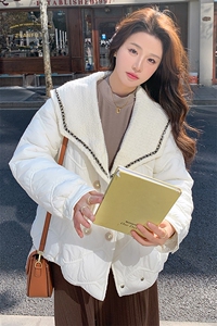 小香风拼色羽绒服3518P255K358图片